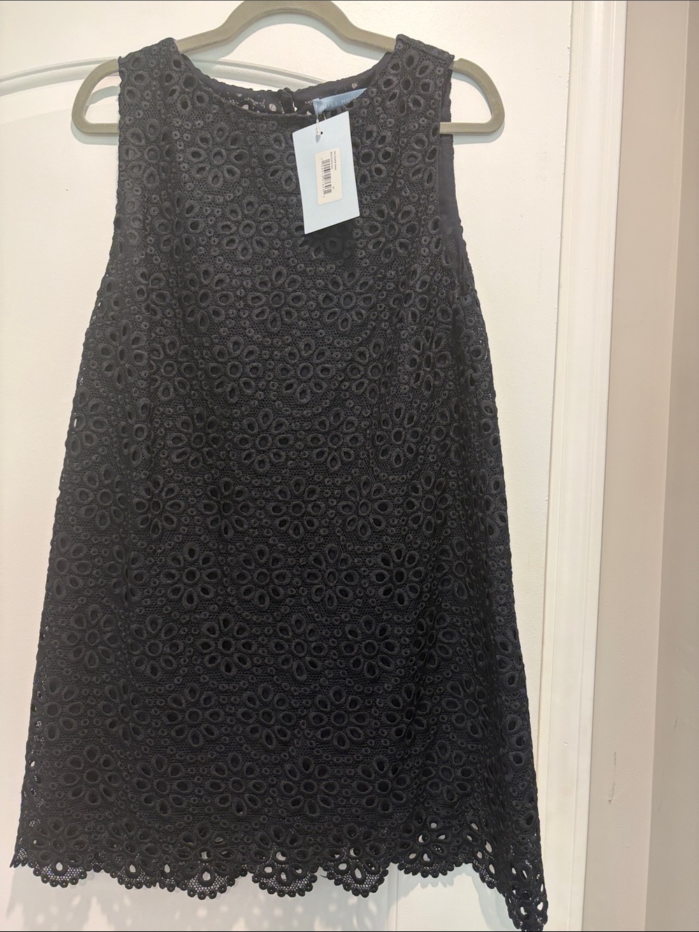 NWT Hill House Home Scallop lace black Charlie Dress size M 😎